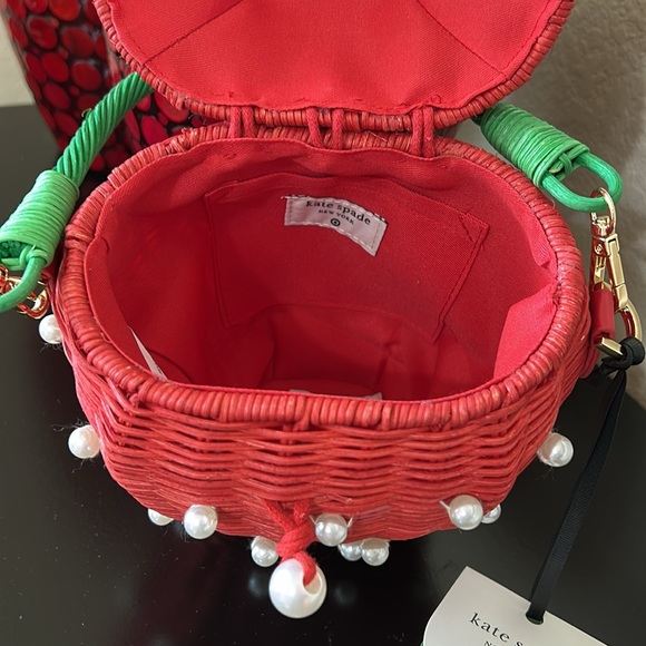 Kate Spade Red and Green Mini Bag with Strawberry Design - Picture 9 of 11